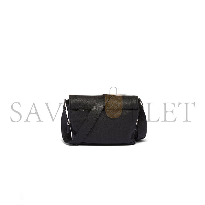 Pra*a leather bag with shoulder strap 2vd056 (22*22*12cm)